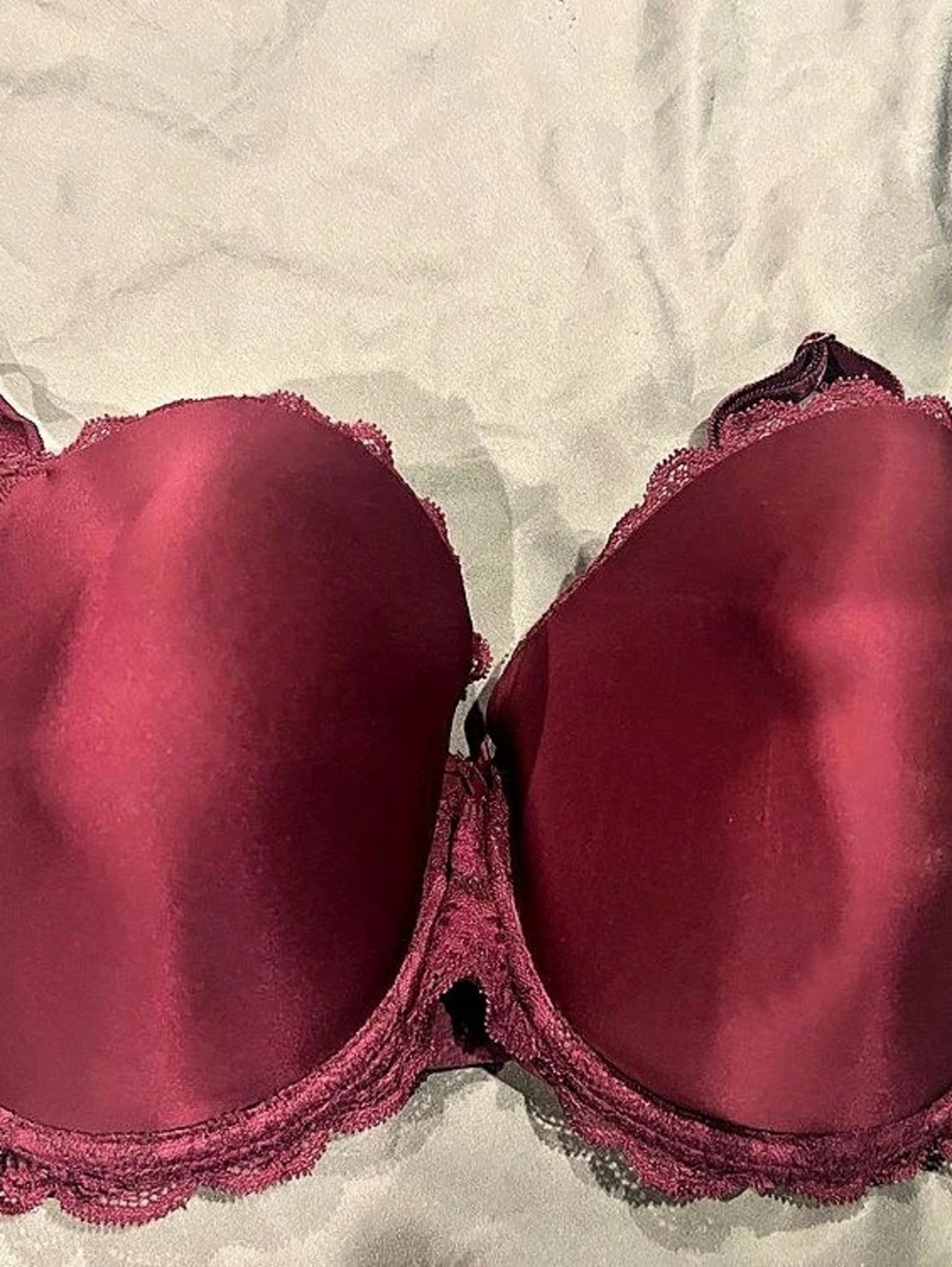 Victoria's Secret Lined Demi Bra in Burgundy Size 36DDD